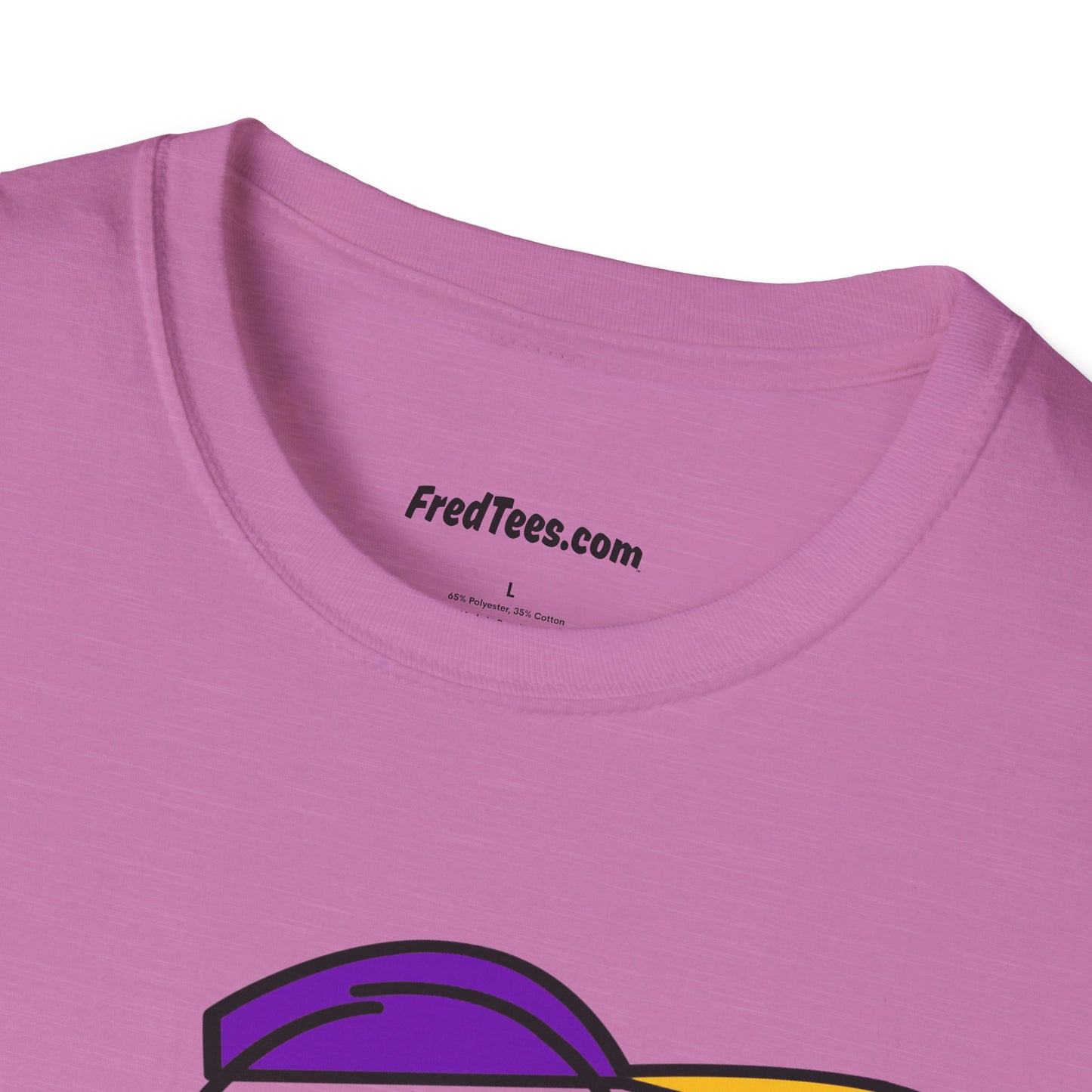 FRED is ready to PLAY BALL! His forever motto - HAVE FUN, PLAY HARD, DON’T QUIT! Purple & Yellow