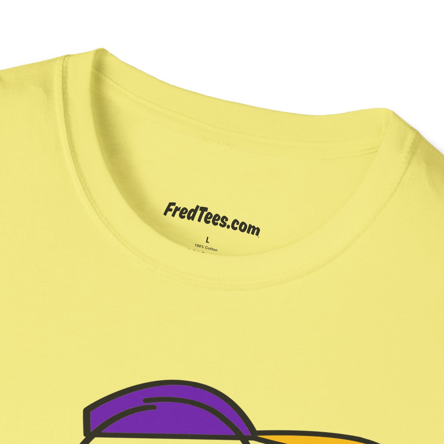 FRED is ready to PLAY BALL! His forever motto - HAVE FUN, PLAY HARD, DON’T QUIT! Purple & Yellow Pinstripe