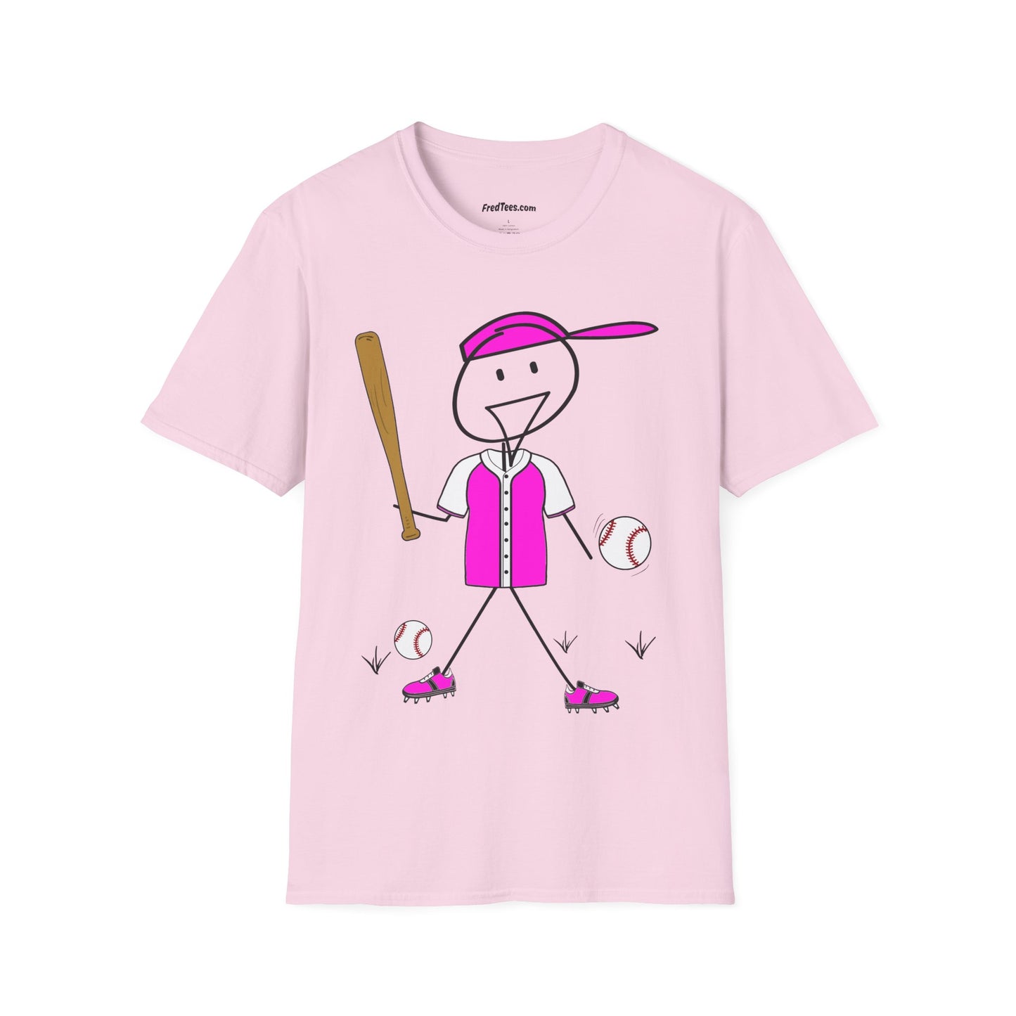 FRED is ready to PLAY BALL! His forever motto - HAVE FUN, PLAY HARD, DON’T QUIT! Hot Pink