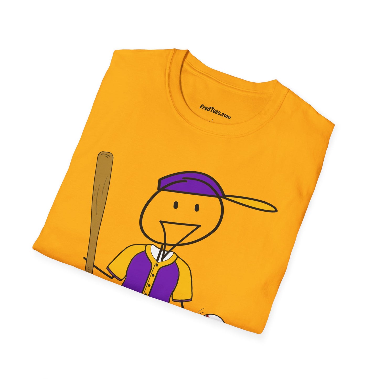 FRED is ready to PLAY BALL! His forever motto - HAVE FUN, PLAY HARD, DON’T QUIT! Purple & Yellow