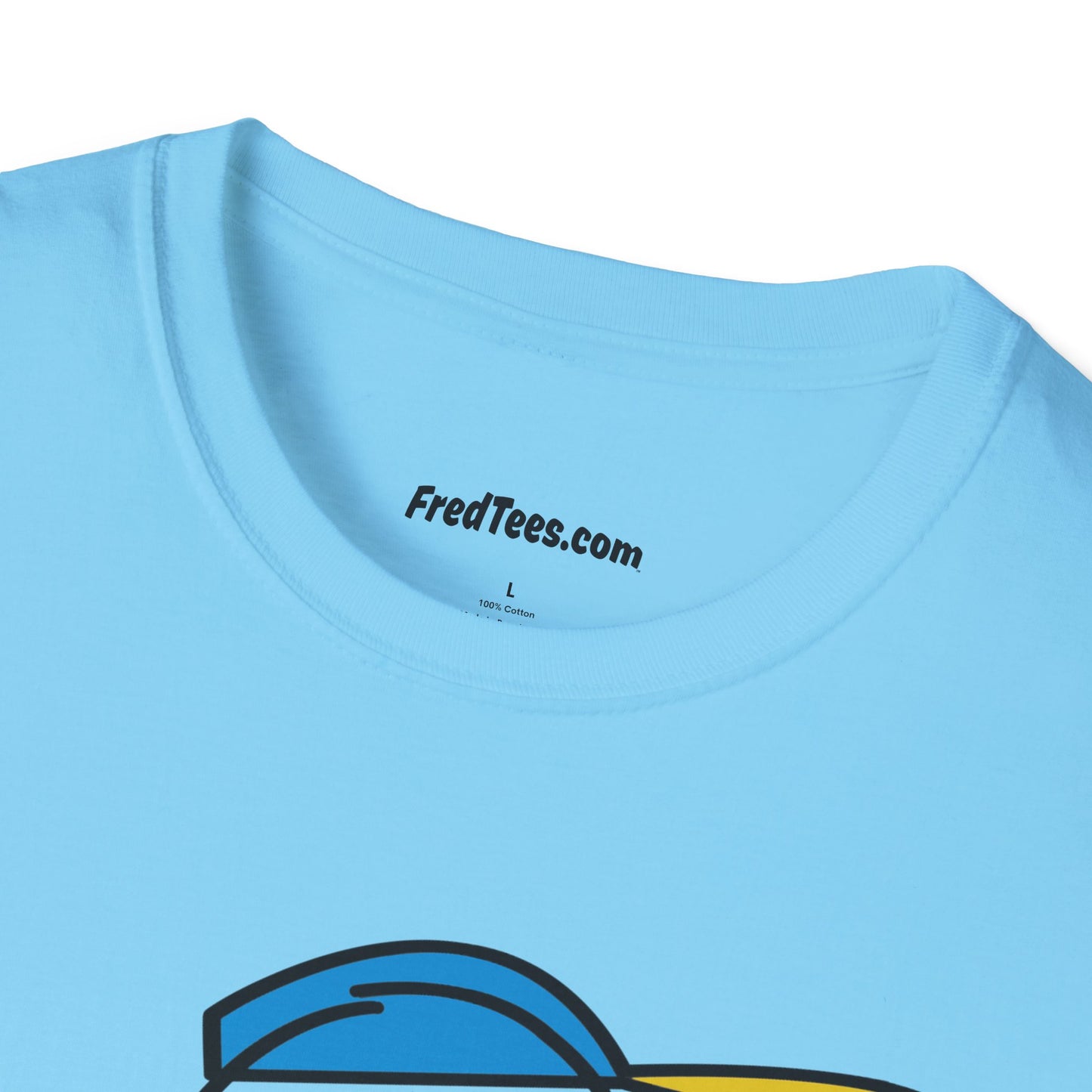 FRED is ready to PLAY BALL! His forever motto - HAVE FUN, PLAY HARD, DON’T QUIT! Aqua & Yellow Pinstripe