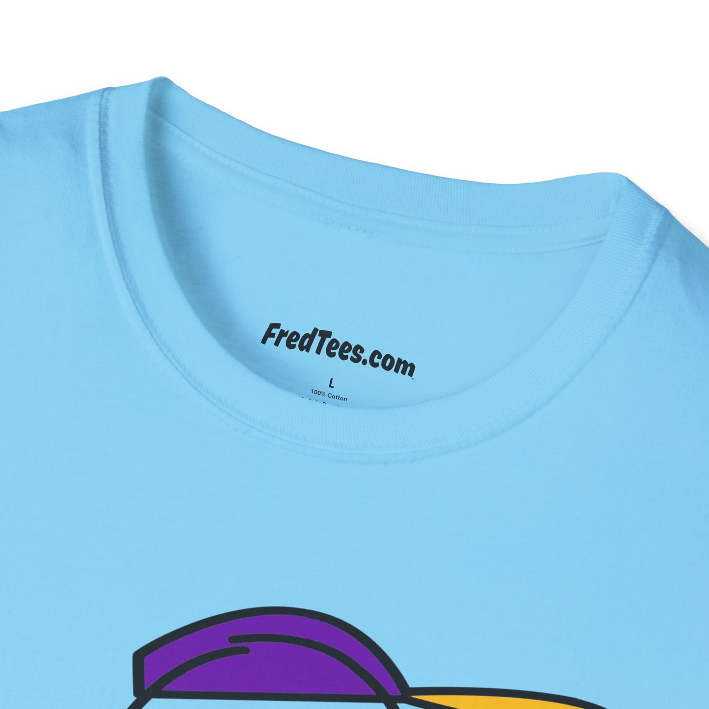 FRED is ready to PLAY BALL! His forever motto - HAVE FUN, PLAY HARD, DON’T QUIT! Purple & Yellow Pinstripe