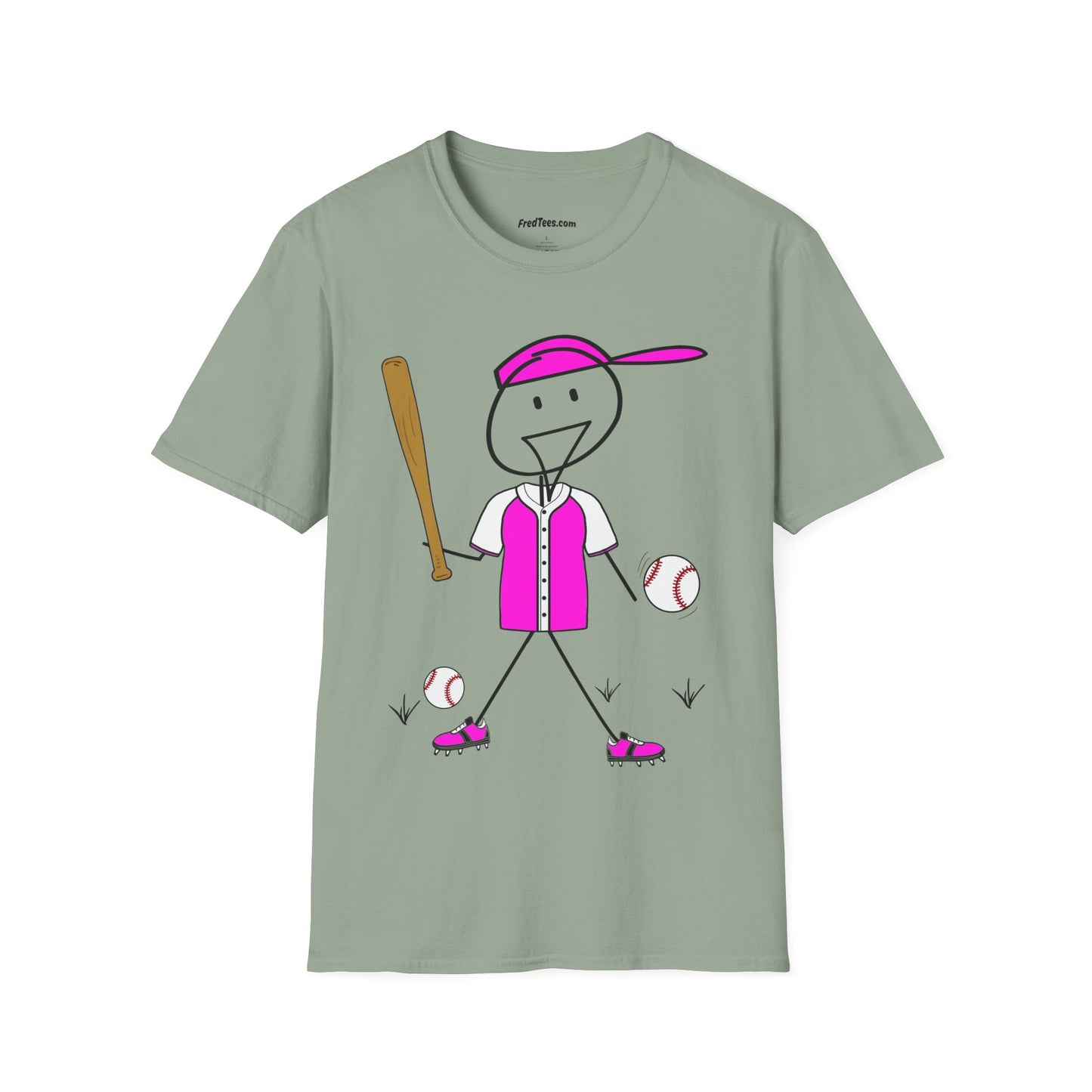 FRED is ready to PLAY BALL! His forever motto - HAVE FUN, PLAY HARD, DON’T QUIT! Hot Pink