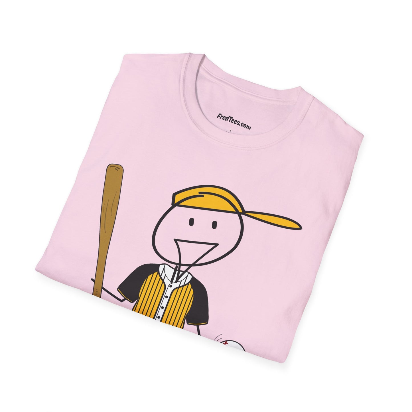 FRED is ready to PLAY BALL! His forever motto - HAVE FUN, PLAY HARD, DON’T QUIT! Yellow & Black Pinstripe