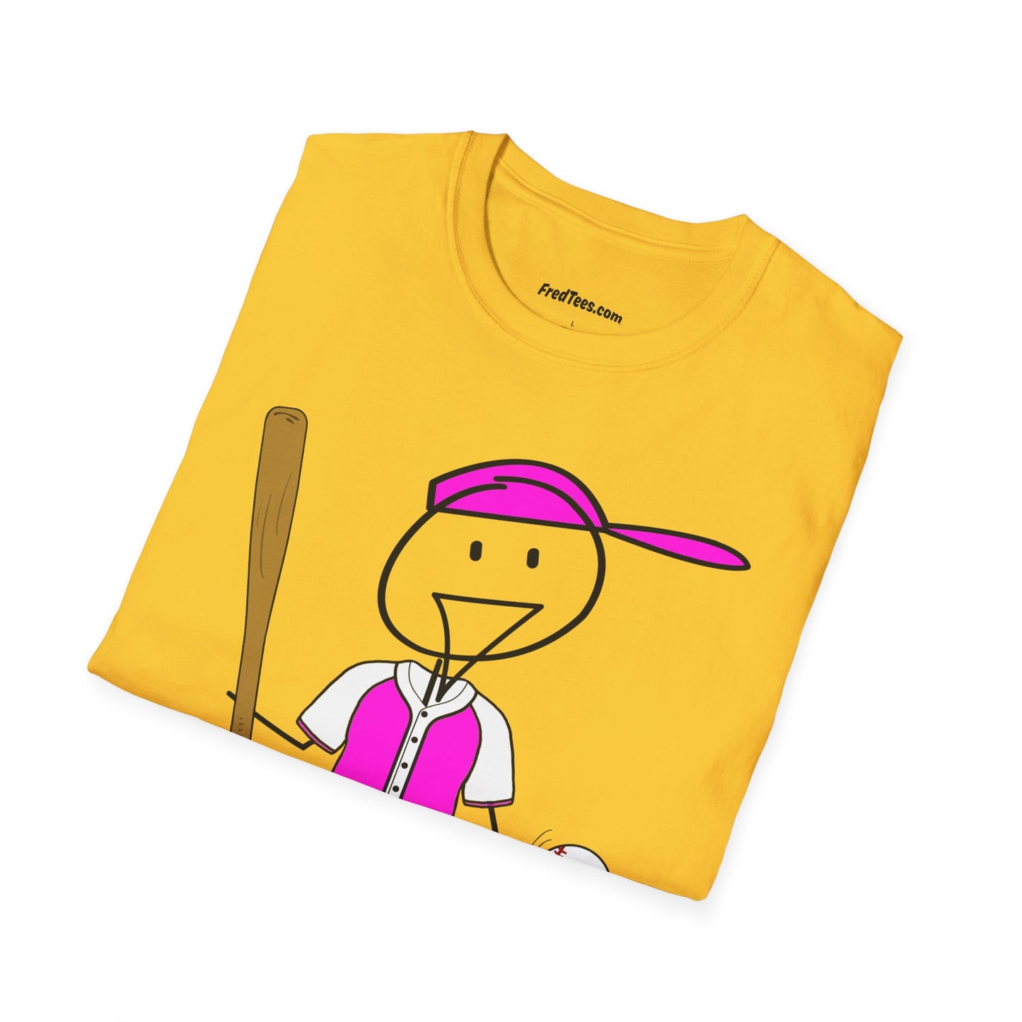 FRED is ready to PLAY BALL! His forever motto - HAVE FUN, PLAY HARD, DON’T QUIT! Hot Pink