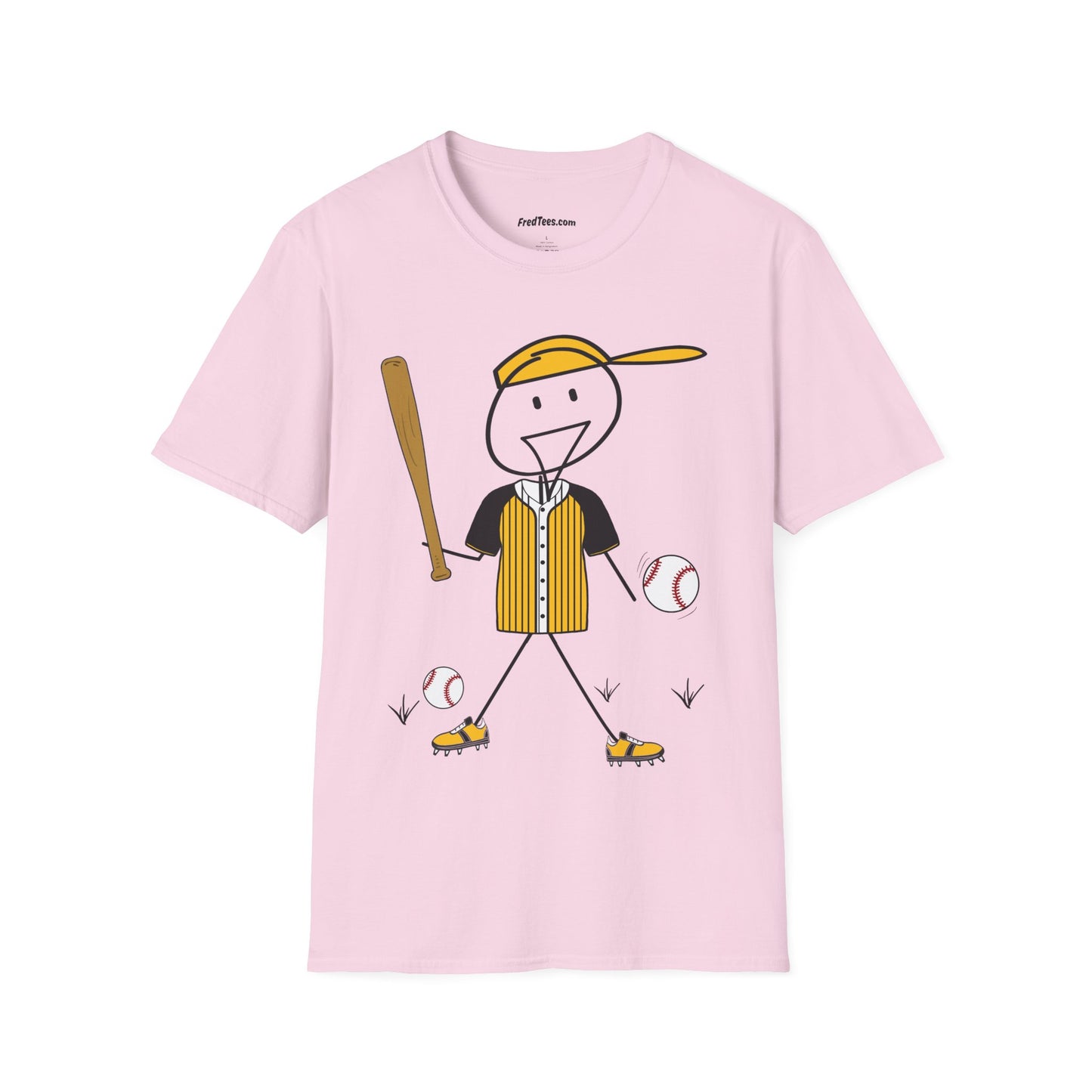 FRED is ready to PLAY BALL! His forever motto - HAVE FUN, PLAY HARD, DON’T QUIT! Yellow & Black Pinstripe