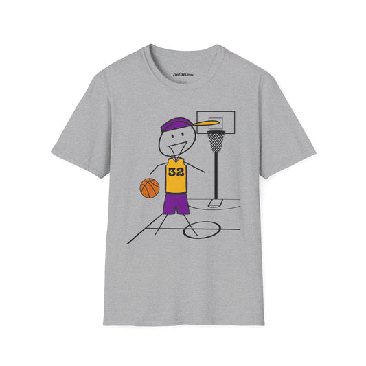 FRED is ready for the court! His forever motto - HAVE FUN, PLAY HARD, DON’T QUIT! Purple & Yellow