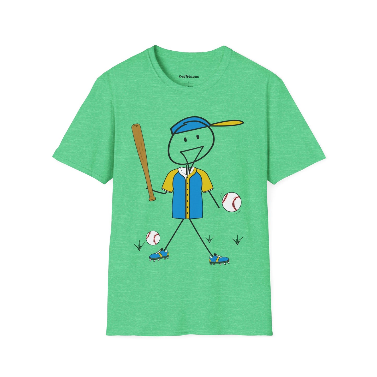 FRED is ready to PLAY BALL! His forever motto - HAVE FUN, PLAY HARD, DON’T QUIT! Aqua & Yellow