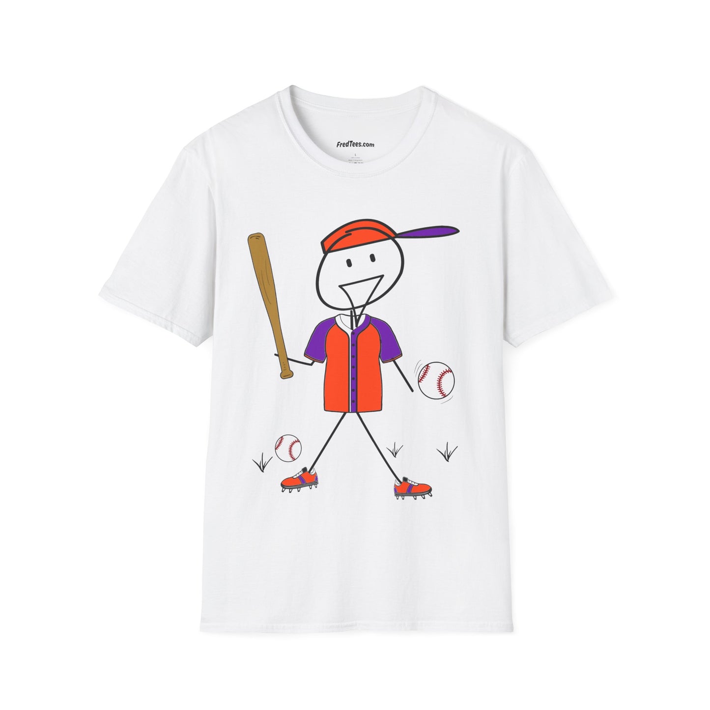 FRED is ready to PLAY BALL! His forever motto - HAVE FUN, PLAY HARD, DON’T QUIT! Orange & Purple