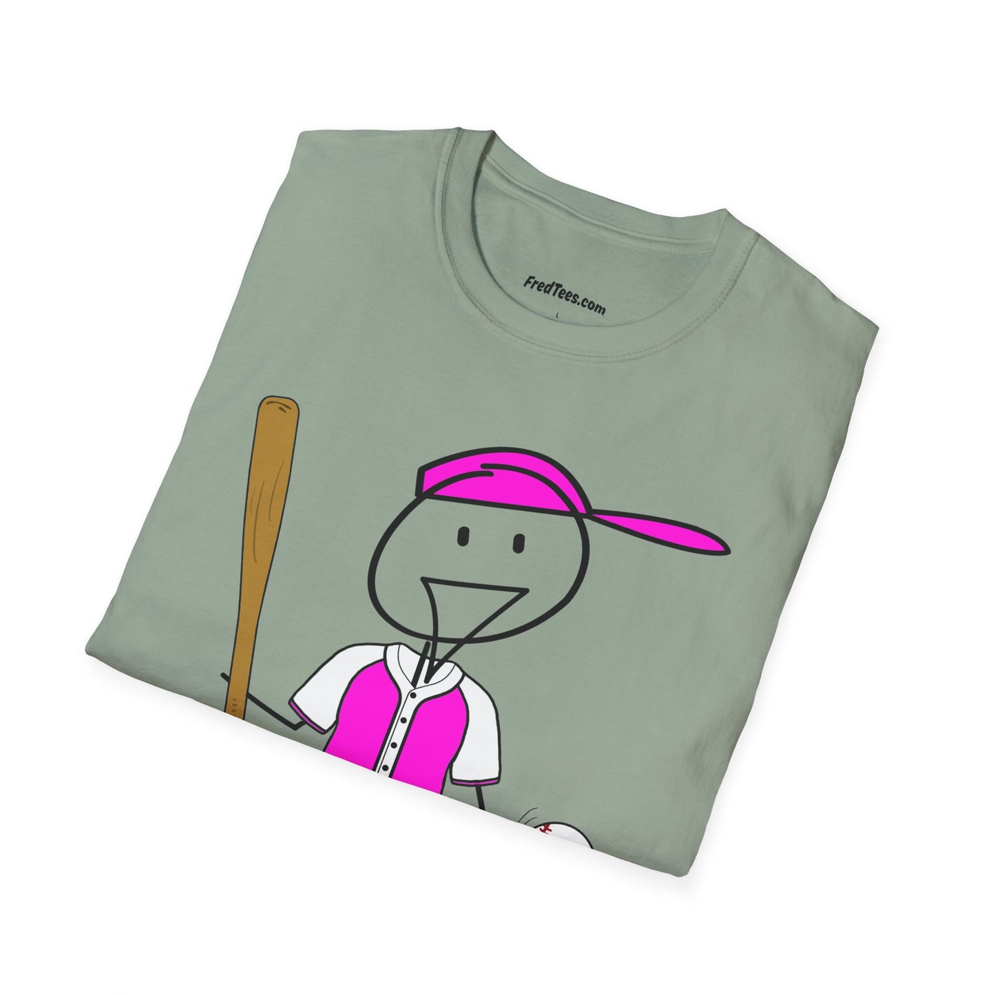 FRED is ready to PLAY BALL! His forever motto - HAVE FUN, PLAY HARD, DON’T QUIT! Hot Pink