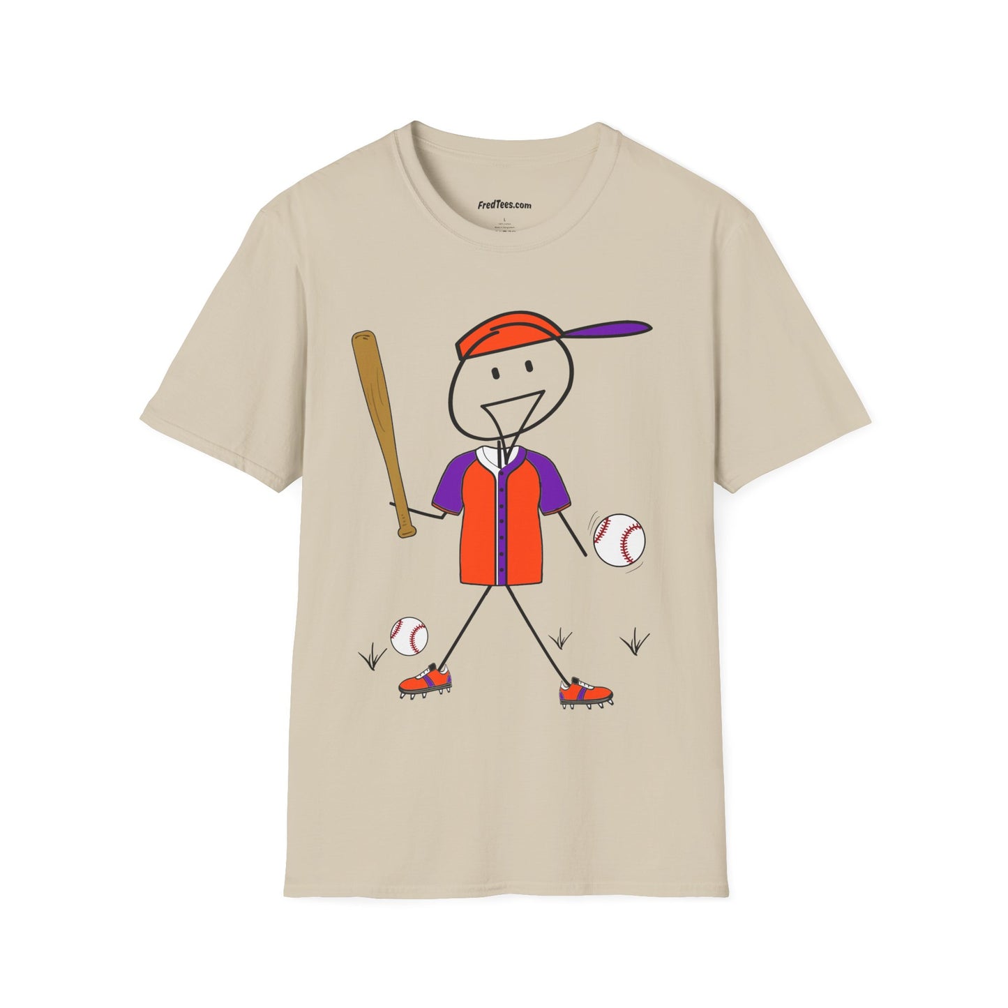 FRED is ready to PLAY BALL! His forever motto - HAVE FUN, PLAY HARD, DON’T QUIT! Orange & Purple