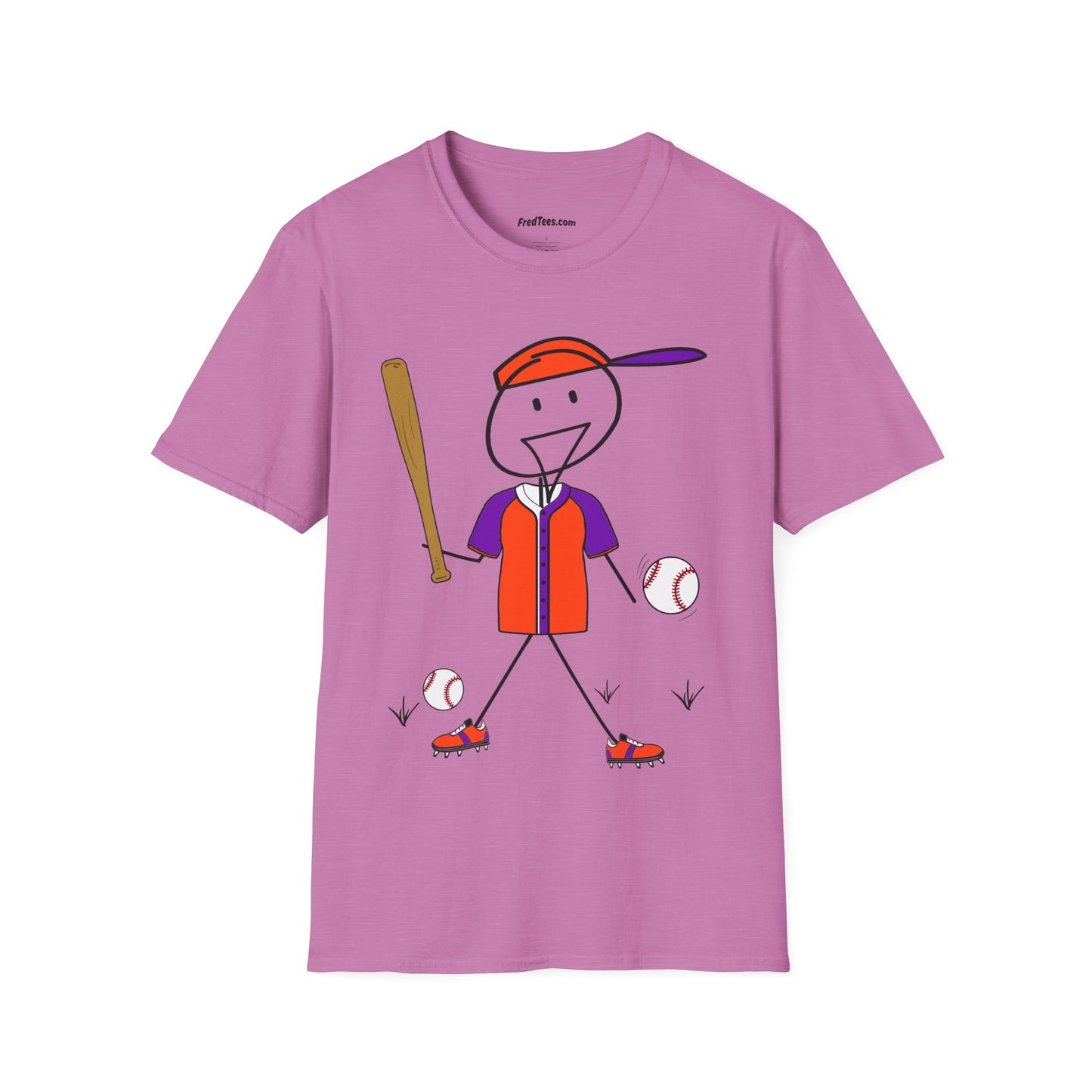 FRED is ready to PLAY BALL! His forever motto - HAVE FUN, PLAY HARD, DON’T QUIT! Orange & Purple