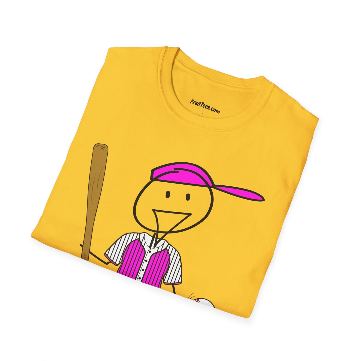FRED is ready to PLAY BALL! His forever motto - HAVE FUN, PLAY HARD, DON’T QUIT! Hot Pink Pinstripe